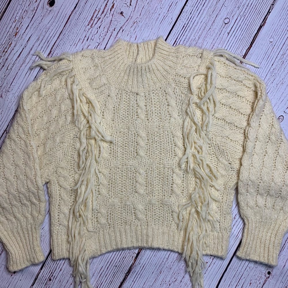 ASOS Cable Knit Fringe Sweater - Picture 9 of 15